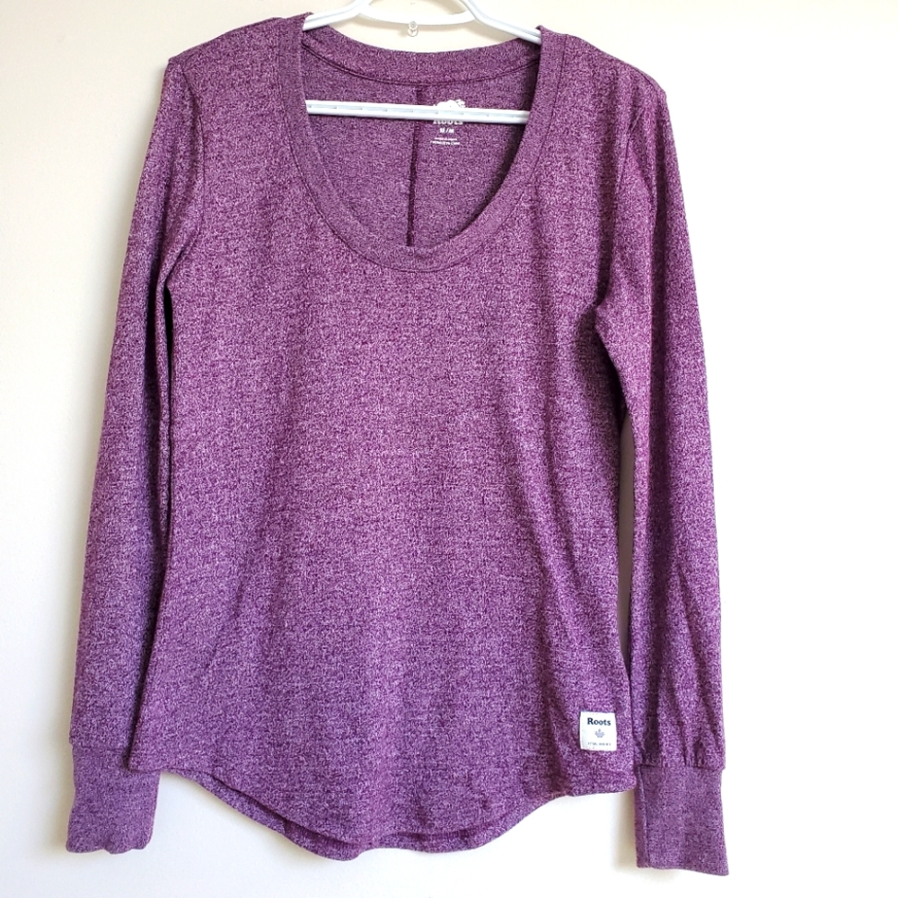 🔥2/$16 - Roots purple long sleeve shirt sz medium